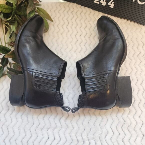 ALEXANDER WANG BLACK LEATHER KORI CUT OUT BLACK BOOTIE SIZE 40 (9.5) - Picture 6 of 10